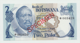 BOTSWANA 2 PULA 1976 SPECIMEN UNC NEUF - Botswana