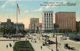 235149-Ohio, Cleveland, Public Square Showing Superior Avenue Looking West, Braun Post Card Co No 86 - Cleveland