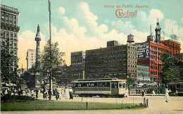 235159-Ohio, Cleveland, Public Square, Trolley, Century Post Card Co No 18616 - Cleveland