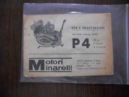 Minarelli Motore  50 P4 1971 Manuale Uso Originale Factory Original Owner's Manual Manuel D'entretien - Engines