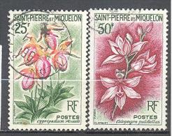 Saint Pierre Et Miquelon: Yvert N° 362/3°; Fleurs; Voir Scan - Gebruikt
