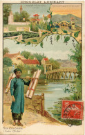 CPA : Indo-Chine ( Nos Colonies ) Hanoi  ( Petit Lac , Pagode , Poste Optique ), Pubblicité Pour Le Chocolat Lombart - Vietnam
