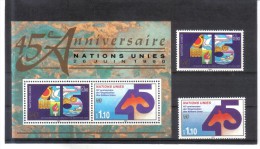 SCH1510  VEREINTE NATIONEN UNO GENF 1990 MICHL  188/89 Und BLOCK 6  POSTFRISCH - Unused Stamps