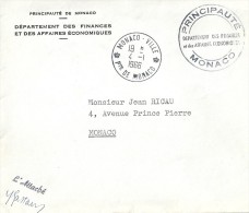 Enveloppe   -  Cachet   De  La   Principauté  De  Monaco   à  Destination  De  Monaco - Covers & Documents