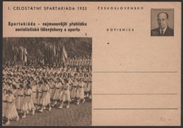 CZECHOSLOVAKIA 1955 - NATIONAL SPARTAKIADE - PARADE OF ATHLETES - STATIONERY POSTAL CARD - Non Classificati