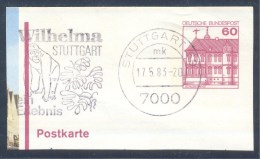 Germany Deutschland 1983 Slogan Cancellation Flamme: Fauna Monkey Singe Affe Gorilla Wilhelma Stuttgart Ein Erlebnis - Gorillas