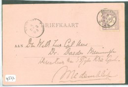 HANDGESCHREVEN BRIEFKAART  Uit 1893 GELOPEN Van DEVENTER Naar MEDEMBLIK * NVPH NR 33    (9573) - Storia Postale