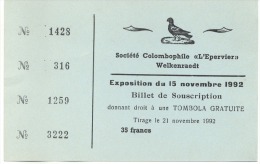 WELKENRAEDT (4840) Socoété Colombophile L ' EPERVIER - Welkenraedt