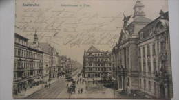 AK Karlsruhe Kaiserstrasse Und Post Vom 13.9.1905 Nach Pirna-Copitz - Karlsruhe