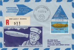 Aérogramme: Naval Air Station Lakehurst New Jersey 087333 USA / Switzerland 5.1.1976 - Marcophilie