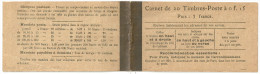 France Carnet Semeuse Lignée Yvert No. 130-C5 ** NsC MNH. Cérès 70, Dallay CA6. 4 Scans. Texte Sur 4 Pages. 130 C 5 - Vecchi : 1906-1965