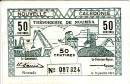 INDOCHINE - NOUVELLE CALEDONIE. Trésorerie De Nouméa. 50 Centimes - - Indocina