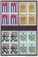 2010.18 CUBA MNH 2010 COMPLETE SET CUBAN FLAG ANIV. HIMNO, BANDERA Y ESCUDO. BLOQUE 4 - Neufs