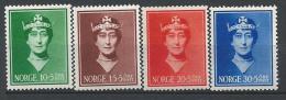 Norvège 1939 N°195/198 Neufs* MLH Reine Maud, Surtaxe Pour L´enfance - Unused Stamps