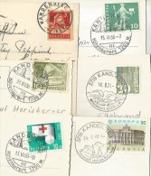 KANDERSTEG OESCHINENSEE Von 1928 Bis 1990 Schöne Stempel 6 Karten - Kandersteg