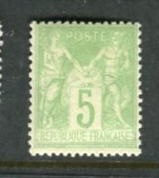 N° 102 Neuf * - 1898-1900 Sage (Tipo III)