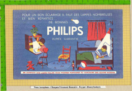 BUVARD : Un Bon Eclairage  Avec Des Lampes PHILIPS Enfants  Lecture Et Ecriture - Electricity & Gas