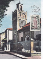 Mosquée Tlemcen, Carte Maximum France Yvert N 1238, PJ Tlemcen 1960 - Moskeeën En Synagogen