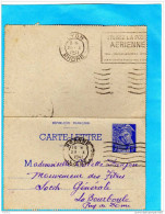 CARTE LETTRE-1Fr-mercure + A Circulé En 1941 - Tarjetas Cartas