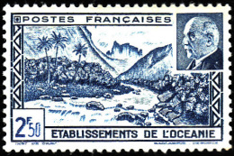 OCEANIE  1941  -  Y&T 139   - Marechal Petain  2f50 Bleu  -  NEUF ** Sans Charnière - Cote 1.30e - Unused Stamps
