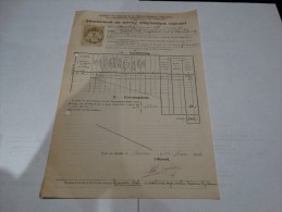 Oblitération Télégraphe Sur Timbre Taxe Fiscale De 75 C Daté De 1924 - Telegraafzegels [TG]