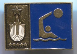 Water Polo, Pallanuoto, Swimming - Soviet Union / Russia, Vintage Pin, Badge, 30x20mm - Water Polo
