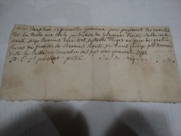 1747..........reçu De Monsieur Anselme Laffineur De Gonrieux Pour Une Taille De Bois.......... - ... - 1799