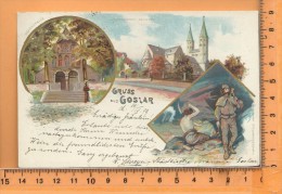 GOSLAR: Gruss Litho Multi Vues, Domkapelle, Klosterkirche, Neuwerk - Goslar