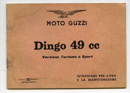 Moto Guzzi Dingo 49 Sport Turismo 1966 Manuale Uso Originale Factory Original Owner's Manual Manuel D'entretien - Engines