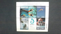 Spanien 3846/50 Block 117 **/mnh, Schwimmweltmeisterschafte N, Barcelona - Blocs & Feuillets