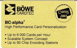 @+ Carte Bowe - Cardtec : Salon Cartes 2007 - Exhibition Cards