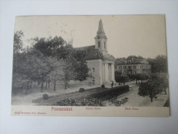 AK 1906 Österreich / Tschechien / Sudeten. Franzensbad. Kathol. Kirche. Hotel Kreuz. 370a Hermann Poy, Dresden - Sudeten