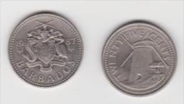 BARBADOS 25 CENTS 1987 - Barbades