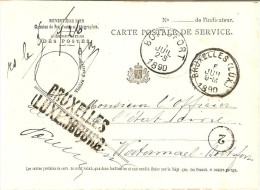 Pas Courant- Grande Griffe Bruxelles Luxembourg Sur Carte De Service - TB - Langstempel