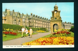 ENGLAND  -  Scarborough  Clock Tower And Gardens  Unused Postcard As Scan - Scarborough