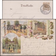 Allemagne 1899. Entier Timbré Sur Commande. Böhmische Bräuhaus. Brasserie Bohémienne (tchèque). Parc, Arbres En Pots - Bières