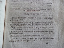 Bulletin Des Lois N°993. Vétérinaires, Dames Ursulines Bazas, Navigation Sur Les Canaux Du Berry Et Du Nivernais - Decretos & Leyes