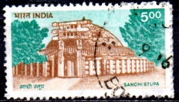 INDIA 1994 Sanchi Stupa - 5r  - Brown And Green  FU - Used Stamps