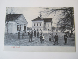 AK 1907 Österreich / Tschechien. Velky Osek. Dorfplatz / Einheimische. Prvni Ceska Trznice Dopisnic Jan Kubrt, Kolin - Czech Republic