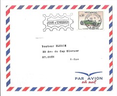 Monaco Enveloppe Voyagée Jour D'émission 28-4-1967 Timbre Voiture De Course à 0,30 FF Cooper Climax - Cartas & Documentos