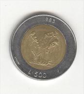 500 Lires Saint Marin Bi-métallique / Bimetalic 1983 - San Marino