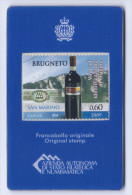 2013 SAN MARINO  "I VINI DI SAN MARINO: BRUGNETO" CALAMITA CARD - Variedades Y Curiosidades