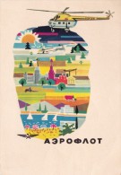 USSR Helicopter MI-4  Aeroflot Advertising 1962 - Helicopters