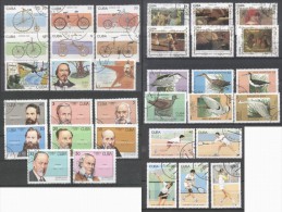 Cuba 1993 Lot Sport Bicycles Paintings Birds Mi.3655-3688 3690 3692 Used DE.001 - Usati