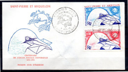SPM Saint Pierre Et Miquelon Lettre Avec N° 434 & 435 Oblitéré St Pierre 1er Jour FDC - Covers & Documents