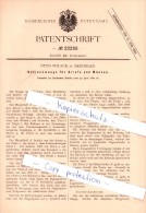 Original Patent - Otto Polack In Meiningen , 1882 , Berlockwaage Für Briefe Und Münzen !!! - Other & Unclassified