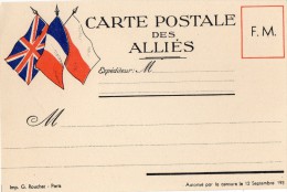 TB 581 - MILITARIA - Carte - Franchise Militaire - Carte Des Alliés - Carte Neuve - Lettres & Documents