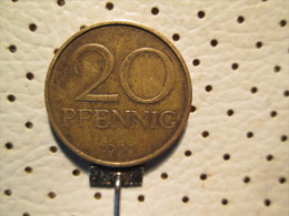 GERMANY GDR 20 Pfenning 1969 # 4 - 20 Pfennig