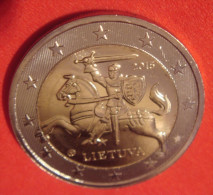Litauen ; Lituanie 2015 --  2 Euro Coin ; Münze Kavallerie PFERDE ; HORSE UNC - Litouwen