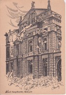 AK Wien - Burgtheater - Rückseite  - Ruinen - Ca. 1945 Künstlerkarte  (11322) - Ringstrasse